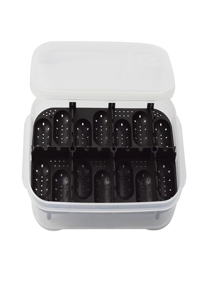 OMEM Reptile Breeding Box OMEM Reptile Lizard Incubation Box, Hatchery Box, Suitable for Hatching Snake, Lizards, Lions Mane, Reptiles (Black) - Image 1